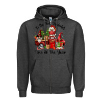 Charcoal Heather its the most wonderful time of the year Zipper Hoodie - FaDigitalArtStudio