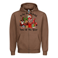Chestnut its the most wonderful time of the year Zipper Hoodie - FaDigitalArtStudio