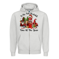 Dove Grey its the most wonderful time of the year Zipper Hoodie - FaDigitalArtStudio
