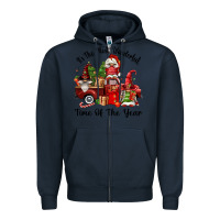 Navy its the most wonderful time of the year Zipper Hoodie - FaDigitalArtStudio