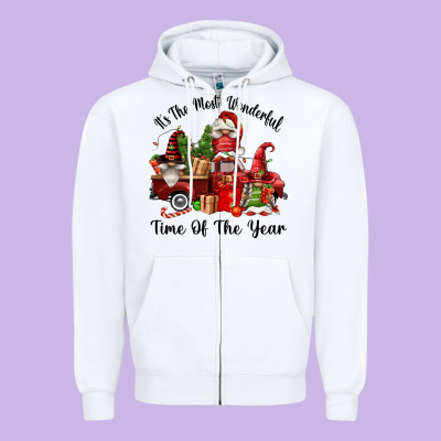 Its The Most Wonderful Time Of The Year Zipper Hoodie Designed By Fadigitalartstudio