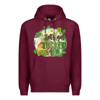 Burgundy let's get lucked up Premium Hoodie - MaliasSmallBusiness