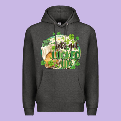 Let's Get Lucked Up Premium Hoodie Designed By Maliassmallbusiness