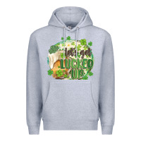 Heather Grey let's get lucked up Premium Hoodie - MaliasSmallBusiness