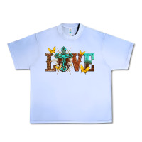Grape Ice love with cross Urban Heavy Tee - texasbilliewilder