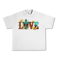 Lunar Rock love with cross Urban Heavy Tee - texasbilliewilder