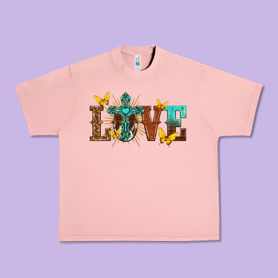 Urban Heavy Tee love with cross