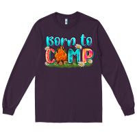 Plum born to camp Long Sleeve Tee - Zillion Design Studio