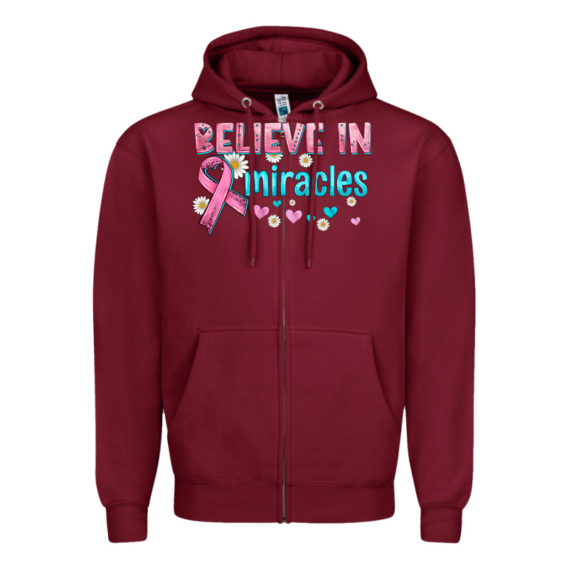 Believe In Miracles With Ribbon Zipper Hoodie by HRA Design Shop | Teevron