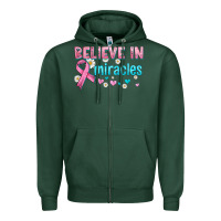 Sports Green believe in miracles with ribbon Zipper Hoodie - HRA Design Shop