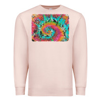 Pale Pink tie dye leopard cowhide glitter background Premium Sweatshirt - Artiststas