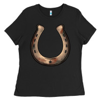 Black western horseshoe Ladies Tee - BarkalooDesign