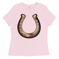 Bubblegum Pink western horseshoe Ladies Tee - BarkalooDesign