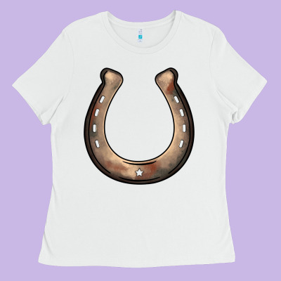 Western Horseshoe Ladies Tee Designed By Barkaloodesign