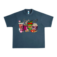 Midnight Navy lunch lady coffee cups Urban Heavy Tee - texasbilliewilder