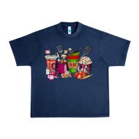 Navy lunch lady coffee cups Urban Heavy Tee - texasbilliewilder