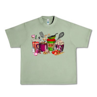 Oil Green lunch lady coffee cups Urban Heavy Tee - texasbilliewilder
