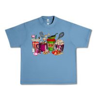 Pebble Blue lunch lady coffee cups Urban Heavy Tee - texasbilliewilder
