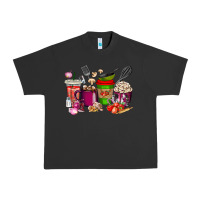 Pigment Black lunch lady coffee cups Urban Heavy Tee - texasbilliewilder