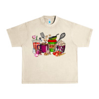 Sandshell lunch lady coffee cups Urban Heavy Tee - texasbilliewilder