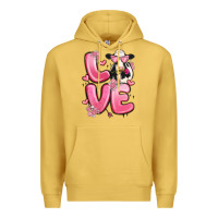 Antique Gold love cow valentine's day Premium Hoodie - MaliasSmallBusiness