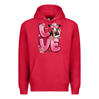 Cardinal love cow valentine's day Premium Hoodie - MaliasSmallBusiness