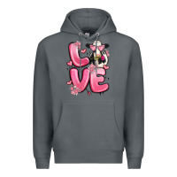Rock love cow valentine's day Premium Hoodie - MaliasSmallBusiness
