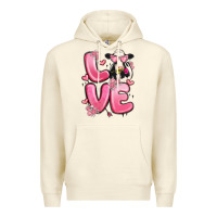 Sandshell love cow valentine's day Premium Hoodie - MaliasSmallBusiness