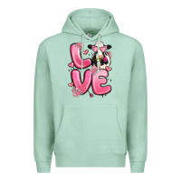Seafoam love cow valentine's day Premium Hoodie - MaliasSmallBusiness