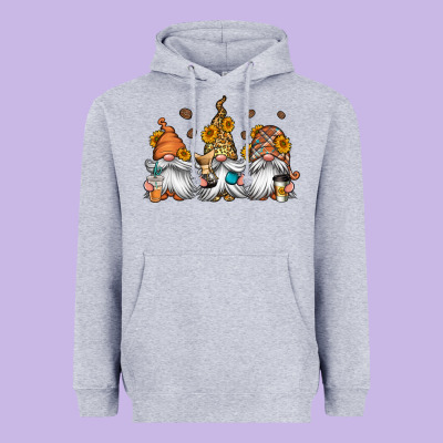 Coffee Gnomes Heavyweight Hoodie Designed By Jasminsmagicworld