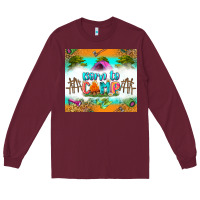Burgundy born to camp Long Sleeve Tee - Zillion Design Studio