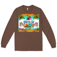 Chestnut born to camp Long Sleeve Tee - Zillion Design Studio