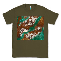 Army Green brown cowhide glitter Classic Tee - BarkalooDesign