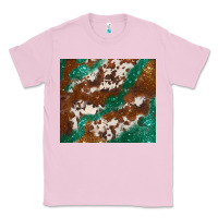 Bubblegum Pink brown cowhide glitter Classic Tee - BarkalooDesign
