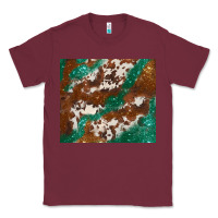 Burgundy brown cowhide glitter Classic Tee - BarkalooDesign