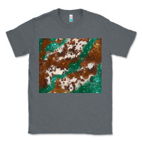 Charcoal Heather brown cowhide glitter Classic Tee - BarkalooDesign