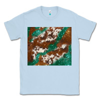 Dusty Blue brown cowhide glitter Classic Tee - BarkalooDesign