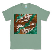 Sage brown cowhide glitter Classic Tee - BarkalooDesign
