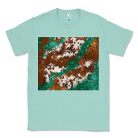 Seafoam brown cowhide glitter Classic Tee - BarkalooDesign