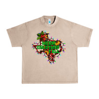French Oak merry Christmas y'all Texas map Urban Heavy Tee - BarkalooDesign