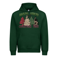 Forest Green rocking around the christmas tree Urban Hoodie - MaliasSmallBusiness