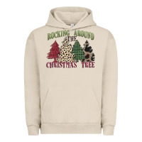 Pigment French Oak rocking around the christmas tree Urban Hoodie - MaliasSmallBusiness