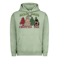 Pigment Oil Green rocking around the christmas tree Urban Hoodie - MaliasSmallBusiness