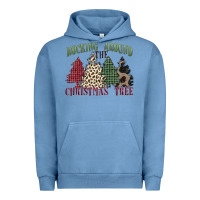 Pigment Pebble Blue rocking around the christmas tree Urban Hoodie - MaliasSmallBusiness