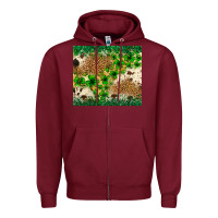 Burgundy St. Patrick's Day shamrock tumbler St. Patricks Zipper Hoodie - Neo Western