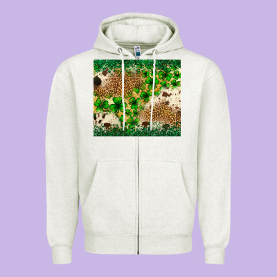 St. Patrick's Day Shamrock Tumbler St. Patricks Zipper Hoodie Designed By Neo Western