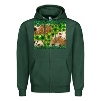 Sports Green St. Patrick's Day shamrock tumbler St. Patricks Zipper Hoodie - Neo Western