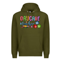 Army Green daycare teacher Premium Hoodie - MaliasSmallBusiness