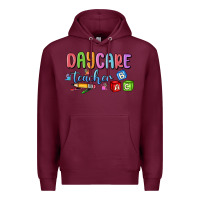 Burgundy daycare teacher Premium Hoodie - MaliasSmallBusiness