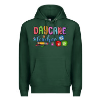 Sports Green daycare teacher Premium Hoodie - MaliasSmallBusiness